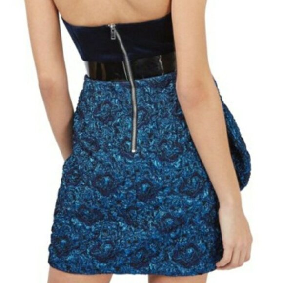 NWT Topshop velvet metallic dress Junior size 4 - Picture 3 of 5